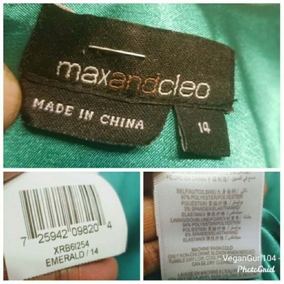 Max and Cleo | Women's Emerald Green Bodycon Cocktail Dress (Size 14) - Picture 3 of 8